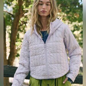 Free People Light Purple Puffer Jacket